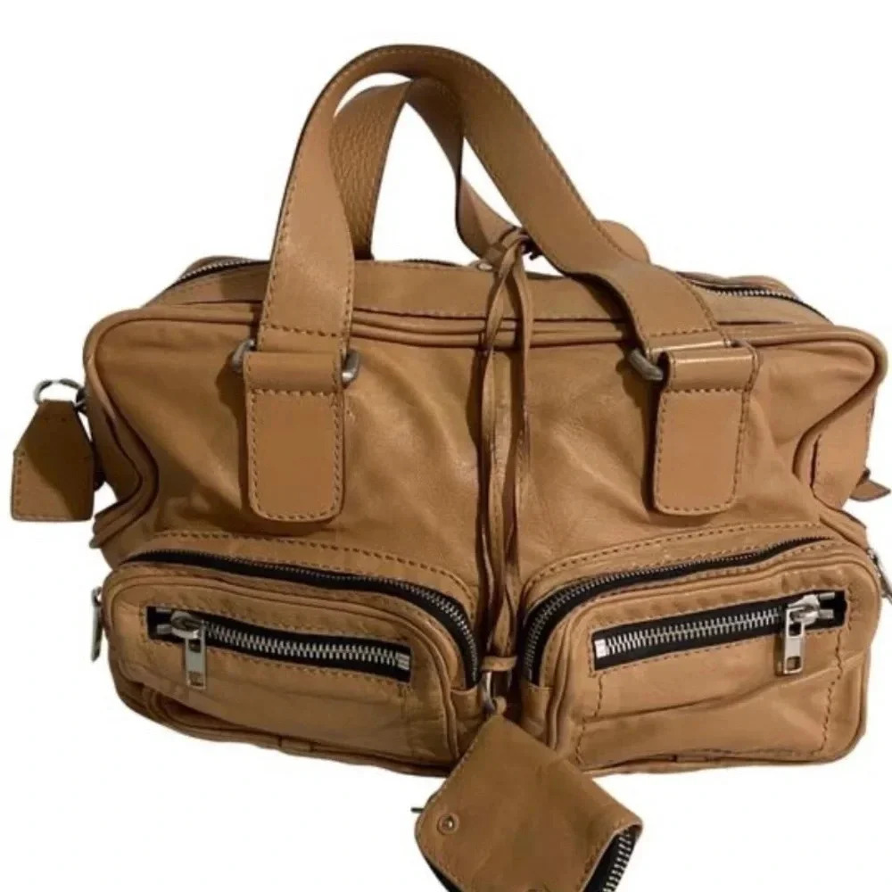 Chloe beige leather satchel handbag